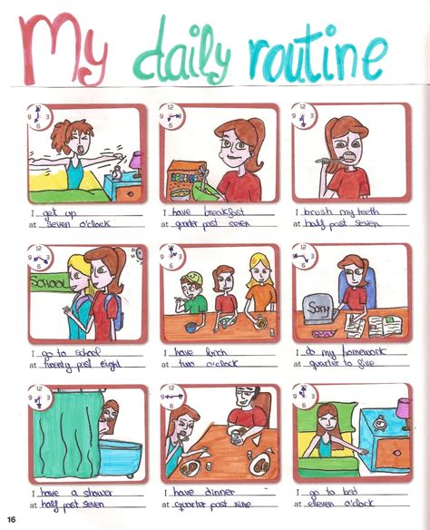 5 sınıf my daily routine